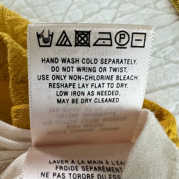 Maeve x Anthropologie Yellow Lace Bodice A-line Dress w/ Pockets! Size Medium - Picture 13 of 17